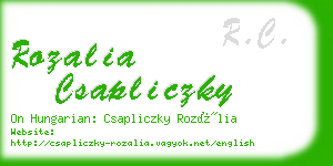 rozalia csapliczky business card